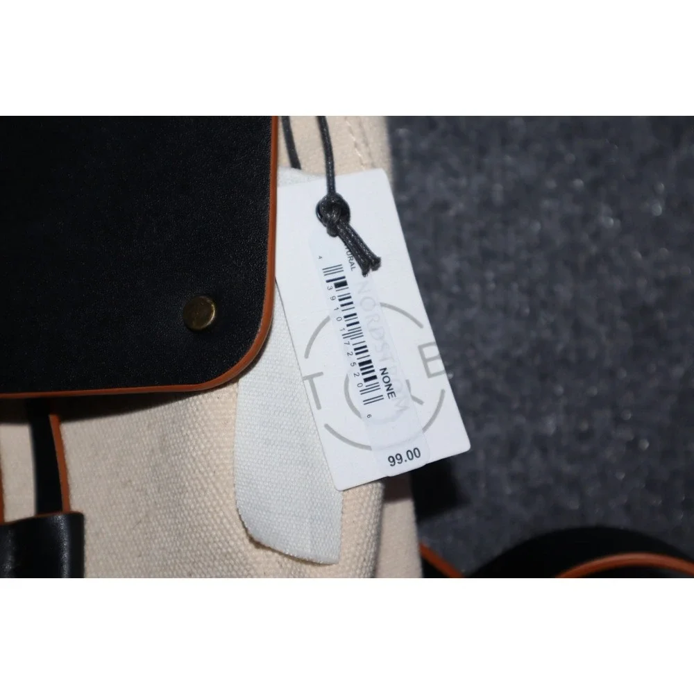 Treasure & Bond Backpack Women Beige Canvas Everyday‎ Book Tote Bag Small NWT